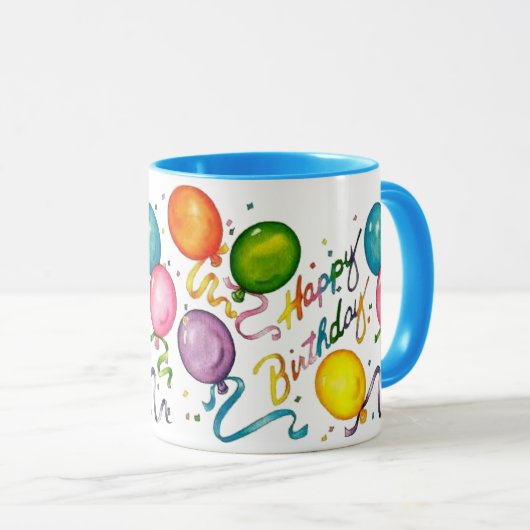 Happy Birthday Coffee Mok (Voorkant rechts)