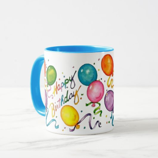 Happy Birthday Coffee Mok (Voorkant links)