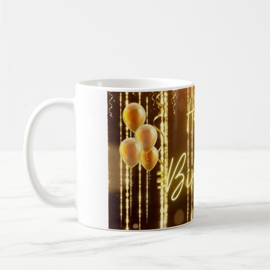 Happy Birthday Coffee Mok / Cup (Links)