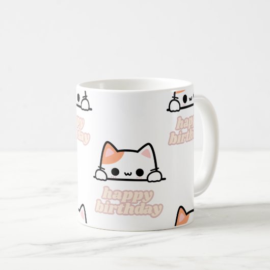 Happy Birthday Coffee Mok – Een feestelijke manier (Voorkant rechts)