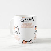 Happy Birthday Coffee Mok – Een feestelijke manier (Voorkant links)