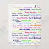 Happy Birthday Collage Briefkaart (Voorkant / Achterkant)