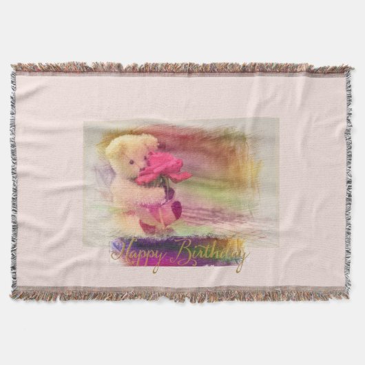Happy Birthday Colorburst Beer Deken (Voorkant)