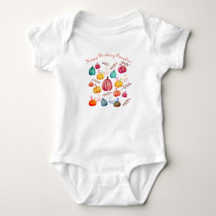 Happy Birthday Colorful Art Pumpkins T-shirt