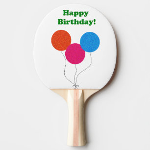 Happy Birthday Colorful Balloons Cartoon Tafeltennisbatje