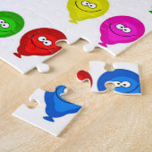 Happy Birthday Colorful Balloons Cupcake Legpuzzel (Zijkant)