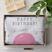 Happy Birthday Colorful Balloons Gold Confetti Tissuepapier (Geschenk)