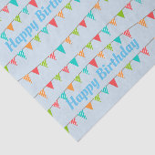 Happy Birthday Colorful Bunting Flags Tissuepapier (Detail)