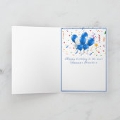 Happy Birthday Colorful Cake Balloons Kaart (Binnen)