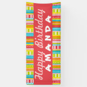 Happy Birthday Colorful Celebration Banner (Verticaal)
