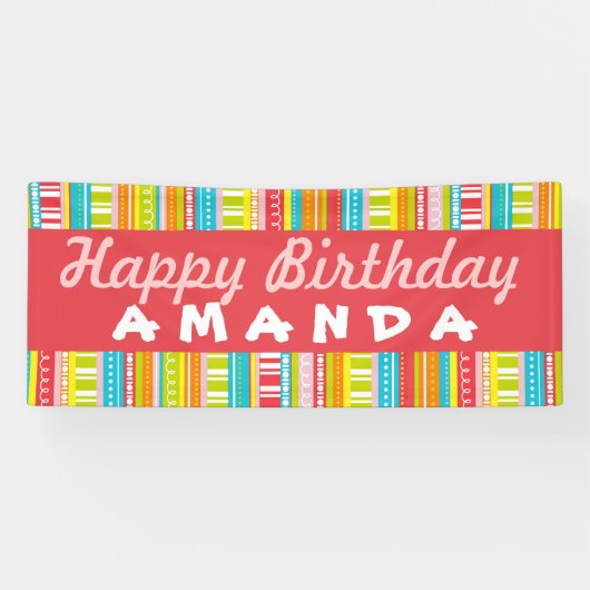 Happy Birthday Colorful Celebration Banner (Horizontaal)