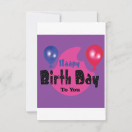 Happy Birthday – Colorful Celebration Party Design Bedankkaart