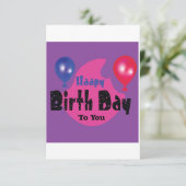 Happy Birthday – Colorful Celebration Party Design Bedankkaart (Staand voorkant)