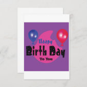 Happy Birthday – Colorful Celebration Party Design Bedankkaart (Voorkant / Achterkant)