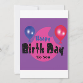 Happy Birthday – Colorful Celebration Party Design Bedankkaart