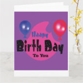 Happy Birthday – Colorful Celebration Party Design Kaart (Gele Bloem)