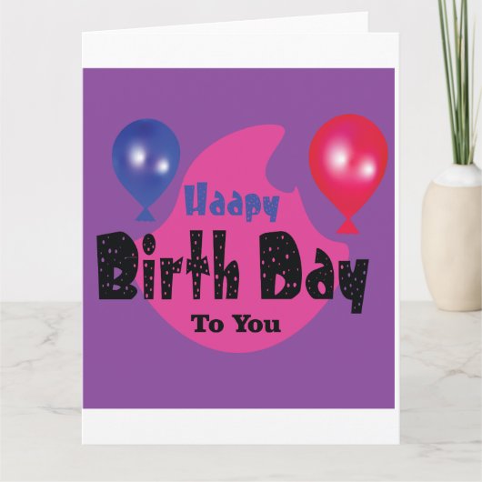 Happy Birthday – Colorful Celebration Party Design Kaart (Voorkant)