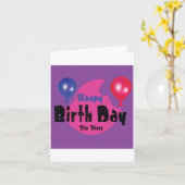 Happy Birthday – Colorful Celebration Party Design Kaart (Gele Bloem)