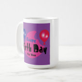 Happy Birthday – Colorful Celebration Party Design Koffiemok (Voorkant links)