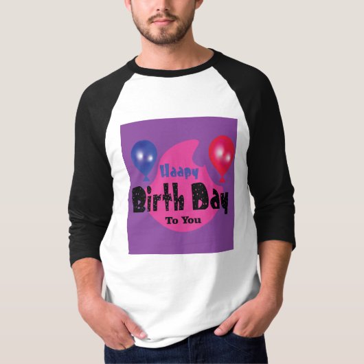Happy Birthday – Colorful Celebration Party Design T-shirt (Voorkant)