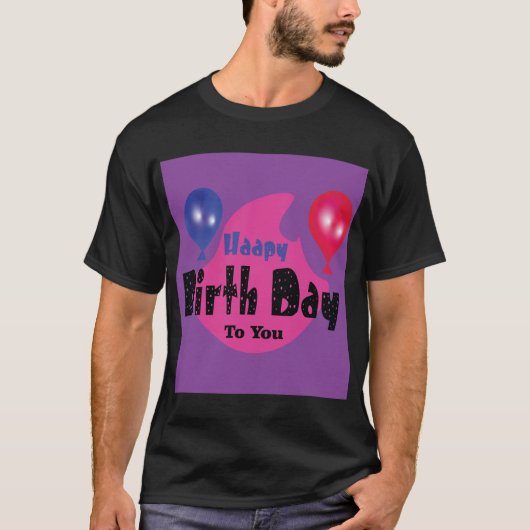 Happy Birthday – Colorful Celebration Party Design T-shirt (Voorkant)