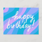 HAPPY BIRTHDAY Colorful Cool & Fun Stripes Briefkaart (Voorkant)