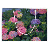 Happy Birthday Colorful Hydrangea Groot Cadeauzakje (Achterkant)