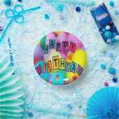 Happy Birthday Colorful Paper Bowl Papieren Kommen (Feest)