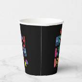 Happy Birthday Colorful Papieren Bekers (Rechts)