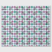 Happy Birthday Colorful Pattern Cadeaupapier (Vlak)