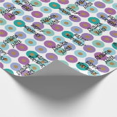 Happy Birthday Colorful Pattern Cadeaupapier (Hoek)