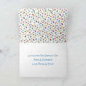 Happy Birthday Colorful Rainbow Balloons Confetti Kaart (Binnen)