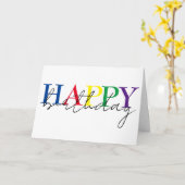 Happy Birthday Colorful Simple Kaart (Gele Bloem)