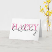 Happy Birthday Colorful Simple Kaart (Gele Bloem)