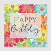 Happy Birthday Colorful Spring Flowers (Voorkant)
