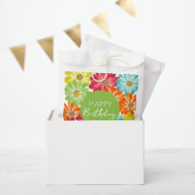 Happy Birthday Colorful Spring Flowers