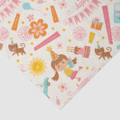 Happy Birthday Colorful Tissuepapier (Detail)