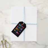 Happy Birthday Colorful Typography Cadeaulabel (Met Touw)