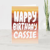 HAPPY BIRTHDAY Colorful Waterverf Stripes CUSTOM Kaart (Voorkant)