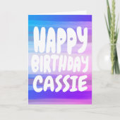 HAPPY BIRTHDAY Colorful Waterverf Stripes CUSTOM Kaart (Voorkant)