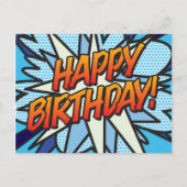 HAPPY BIRTHDAY Comic Book Pop Art Briefkaart (Voorkant)