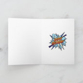 HAPPY BIRTHDAY Comic Book Pop Art Photo Kaart (Binnen)