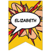 HAPPY BIRTHDAY Comic Book Pop Art Vlaggetjes (Eerste vlag)