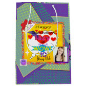 Happy Birthday Comic View Gift Bag HAMbWG Medium Cadeauzakje (Voorkant)