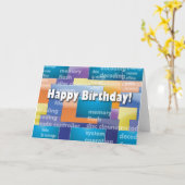 Happy Birthday Computer Geek Kaart (Gele Bloem)