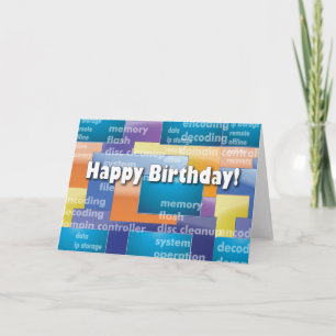 Happy Birthday Computer Geek Kaart