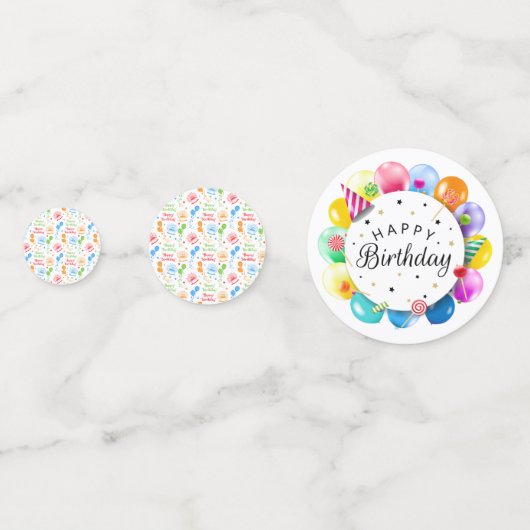 Happy Birthday Confetti (Voorkanten)