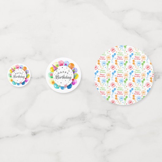 Happy Birthday Confetti (Achterkanten)