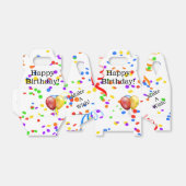 Happy Birthday Confetti en ballonnen voor de doos Bedankdoosjes (Uitgevouwen)