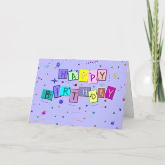 Happy Birthday Confetti Kaart